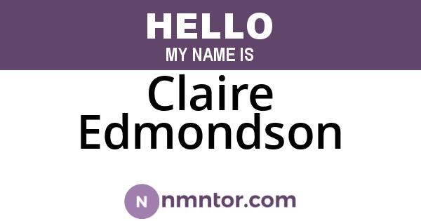 Claire Edmondson