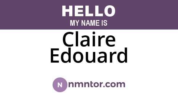 Claire Edouard