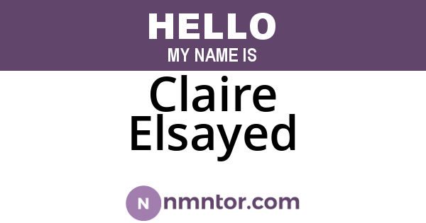 Claire Elsayed