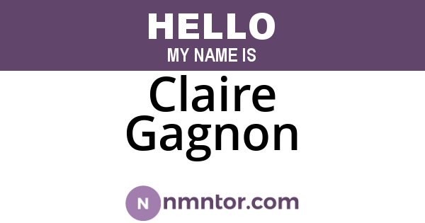 Claire Gagnon
