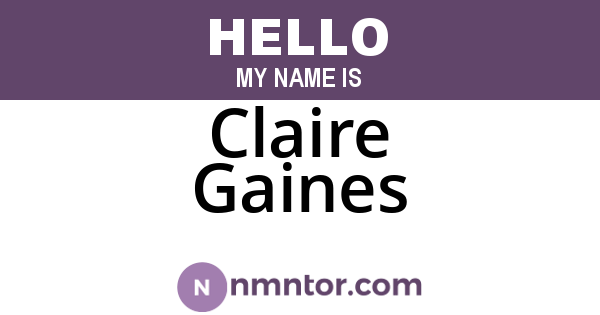 Claire Gaines