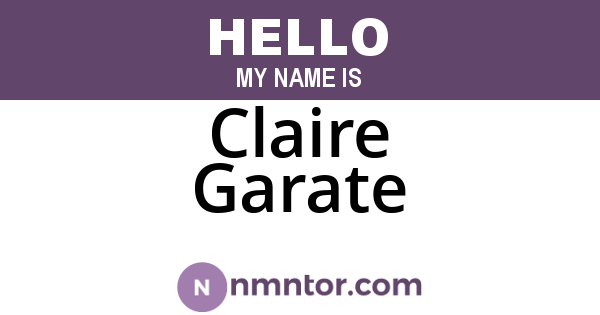 Claire Garate