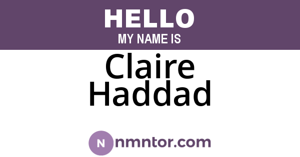 Claire Haddad