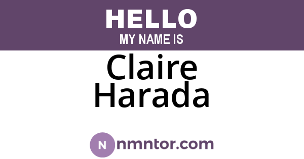 Claire Harada