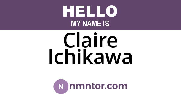 Claire Ichikawa