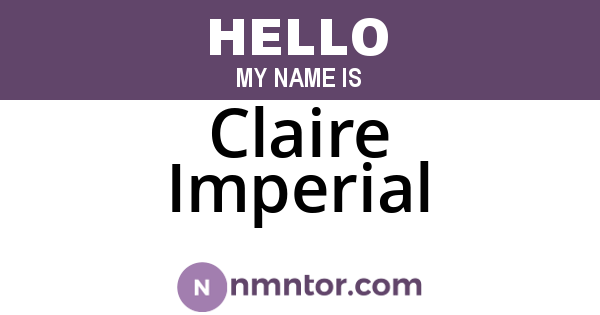 Claire Imperial