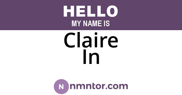 Claire In