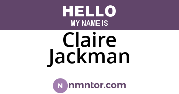 Claire Jackman