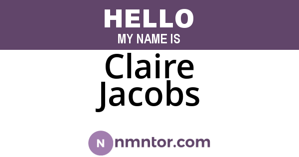 Claire Jacobs