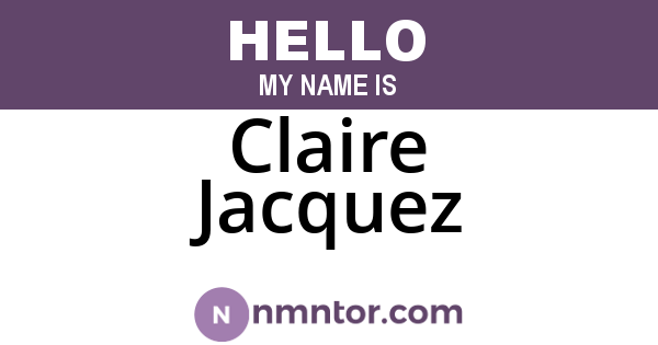 Claire Jacquez