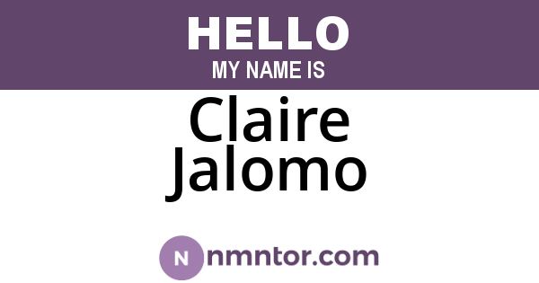 Claire Jalomo