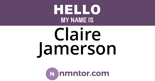 Claire Jamerson
