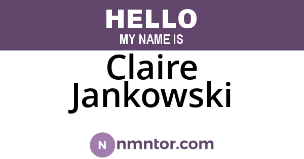 Claire Jankowski