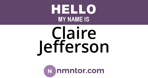 Claire Jefferson