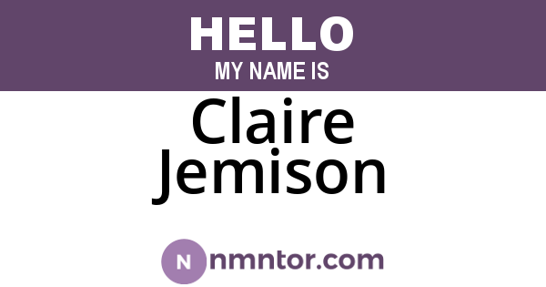 Claire Jemison