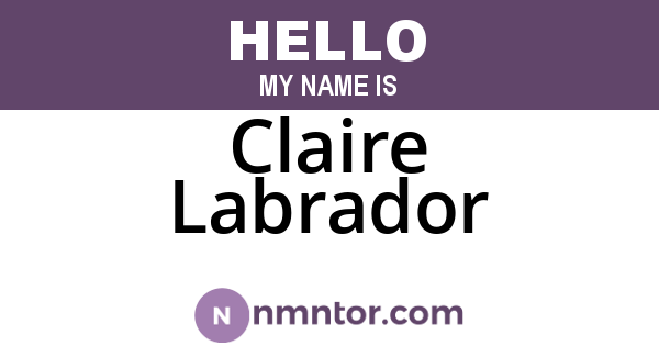 Claire Labrador