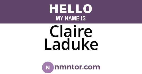 Claire Laduke
