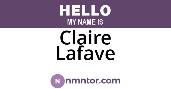 Claire Lafave
