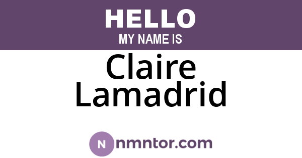 Claire Lamadrid