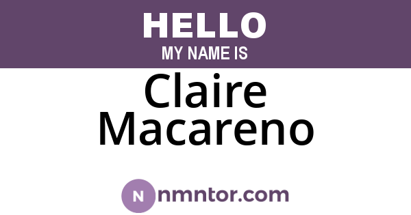 Claire Macareno