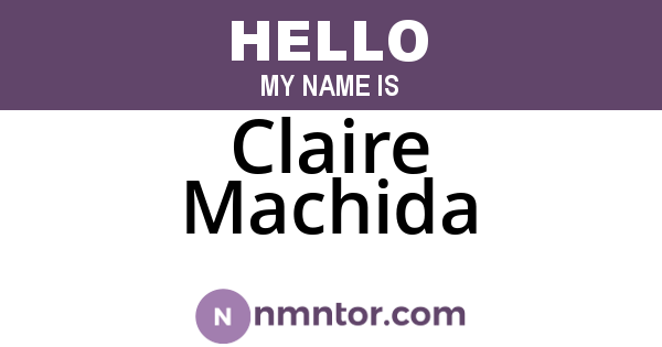 Claire Machida