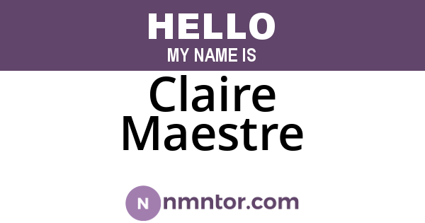Claire Maestre