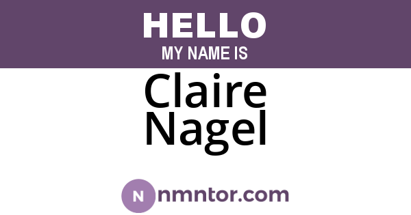 Claire Nagel