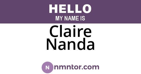 Claire Nanda