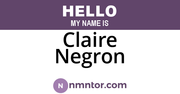 Claire Negron