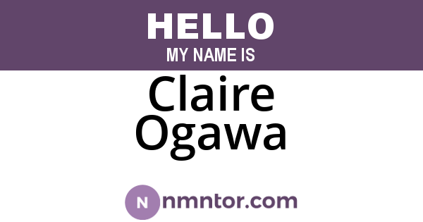Claire Ogawa