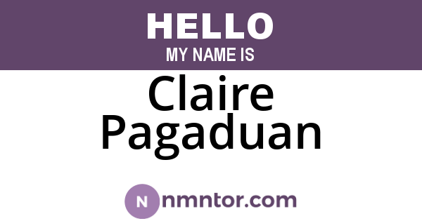 Claire Pagaduan