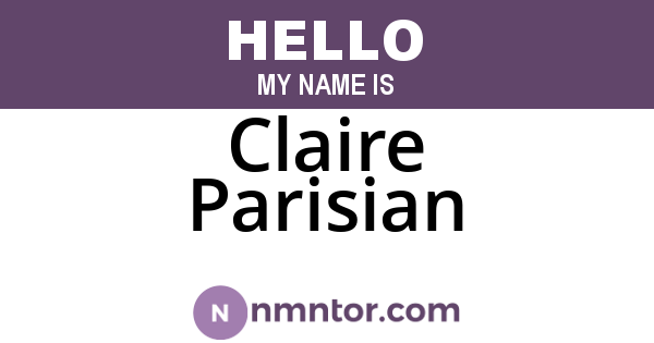 Claire Parisian