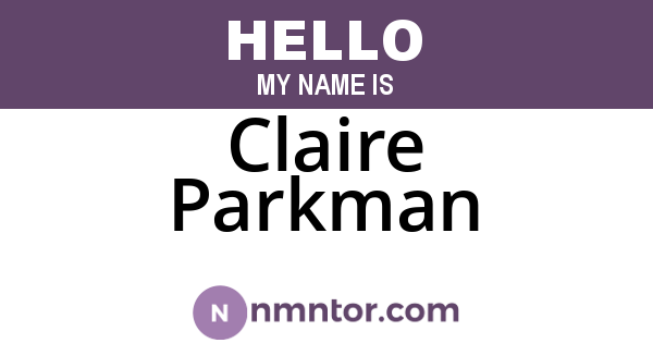Claire Parkman