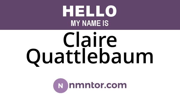 Claire Quattlebaum