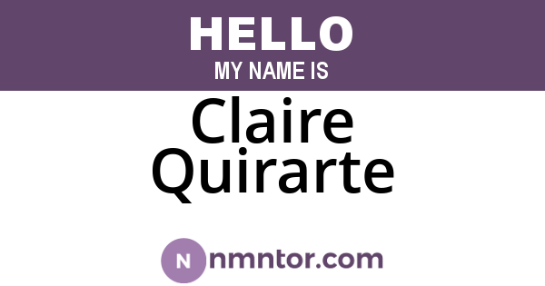 Claire Quirarte