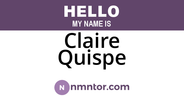 Claire Quispe