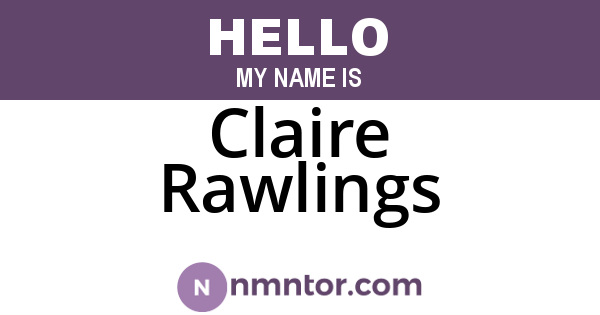 Claire Rawlings