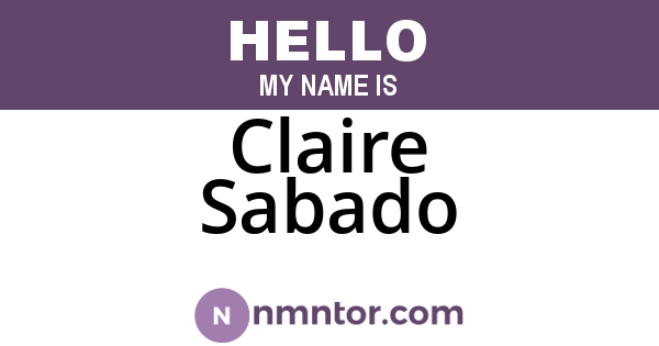 Claire Sabado