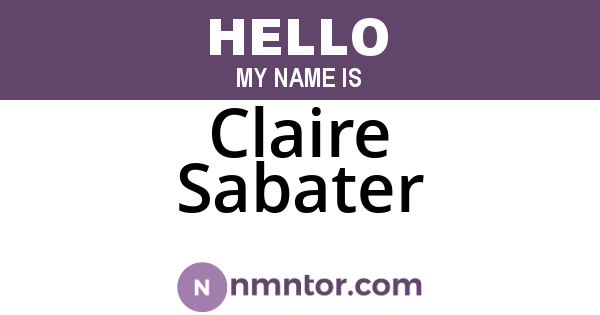 Claire Sabater