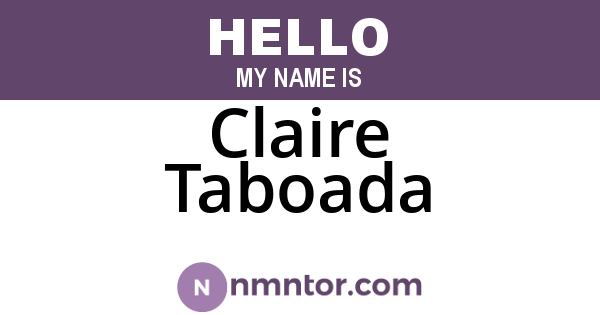 Claire Taboada