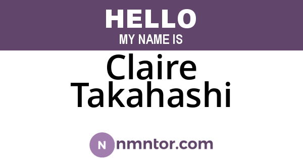 Claire Takahashi