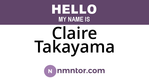Claire Takayama