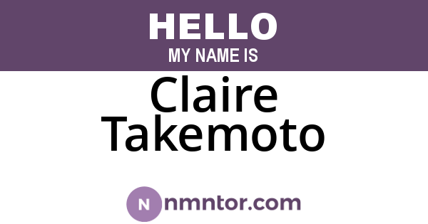 Claire Takemoto