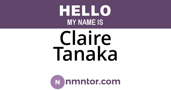 Claire Tanaka