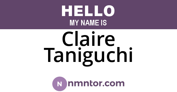Claire Taniguchi