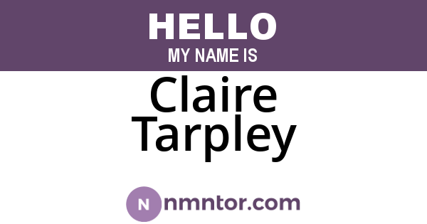 Claire Tarpley