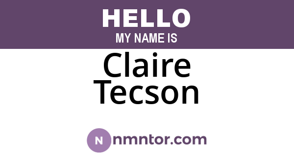 Claire Tecson