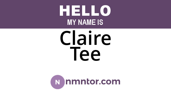 Claire Tee