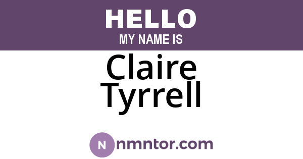 Claire Tyrrell
