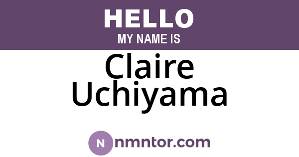 Claire Uchiyama